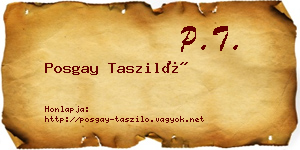 Posgay Tasziló névjegykártya